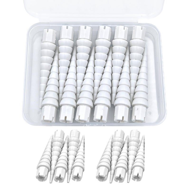 Haespot White 12PCS Stripped Screw Hole Repair Anchor, Door Hinge Screw Hole Filler, Multi Use Wall Anchors, Fits Wood Screws Sizes #2 to #16 - Image 1